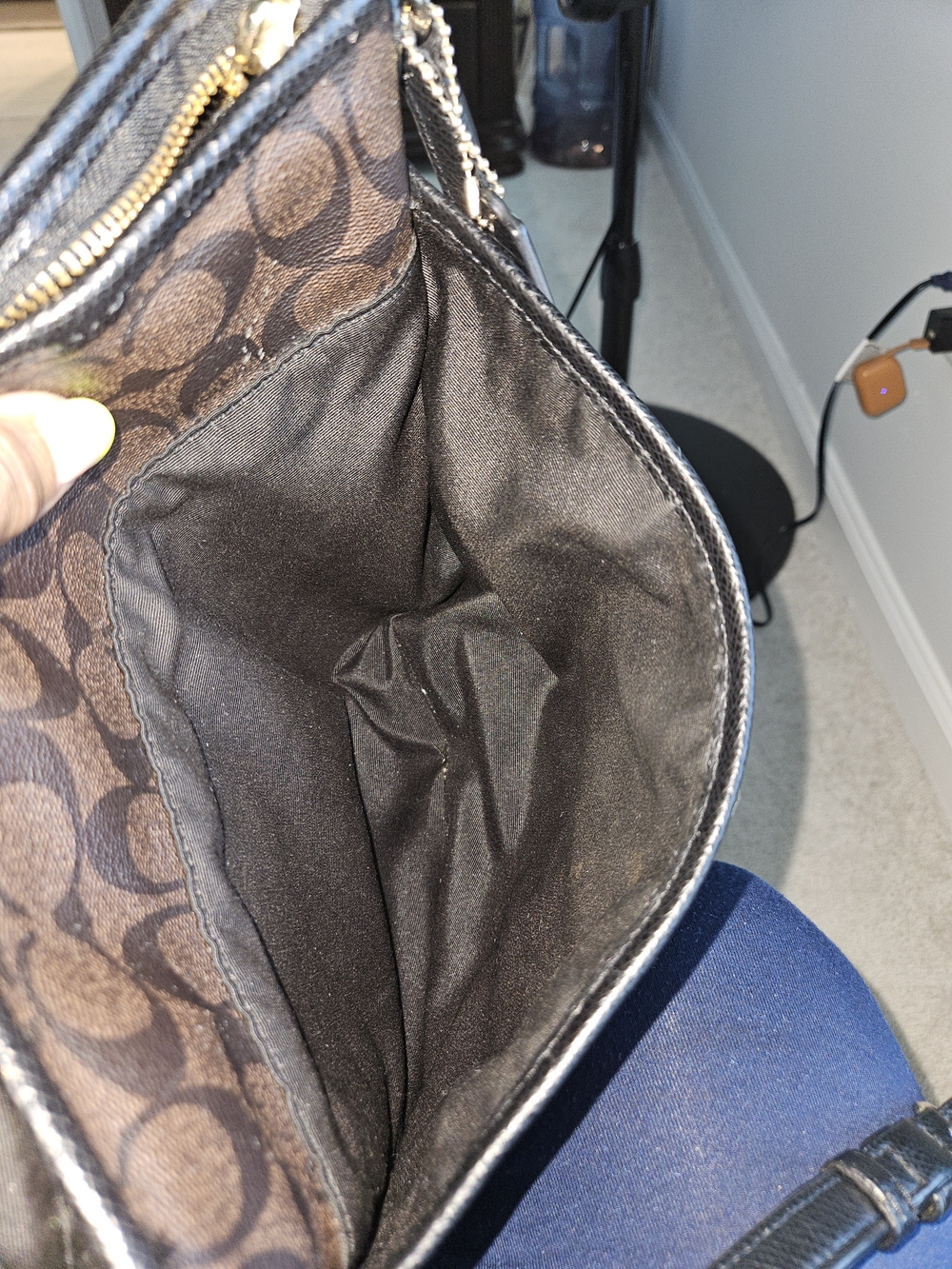 Coach Signature Crossbody in Brown/Black - Picture 8 of 11